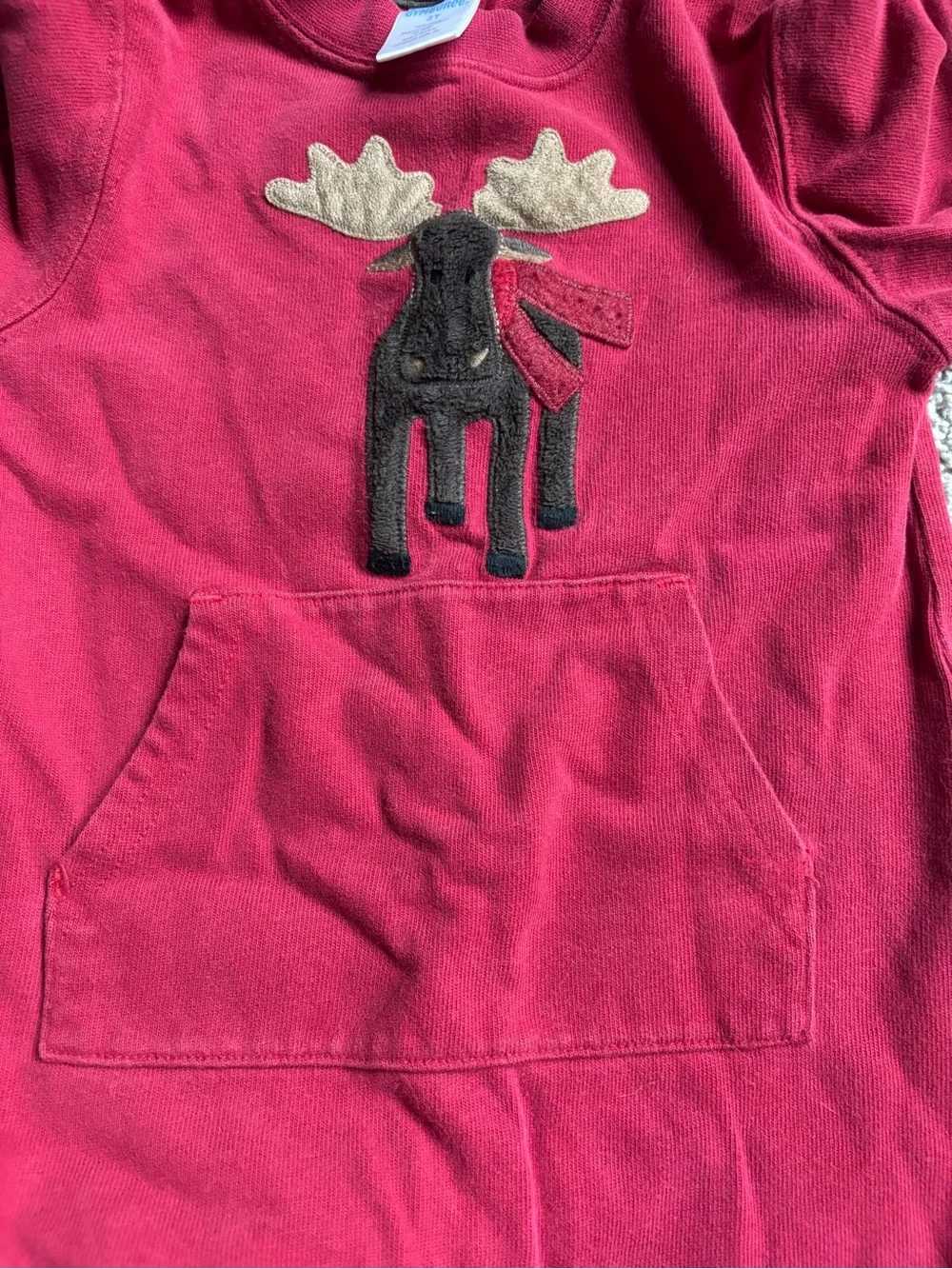 Gymboree 2T Red Moose Chrismtas Holiday Winter Romper with Snaps